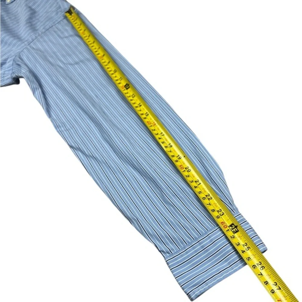 Ralph Lauren Button‎ Down Shirt Mens Large 16.5 Classic Fit Blue Stripes